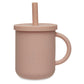 BECHER MIT TRINKHALM - PALE PINK