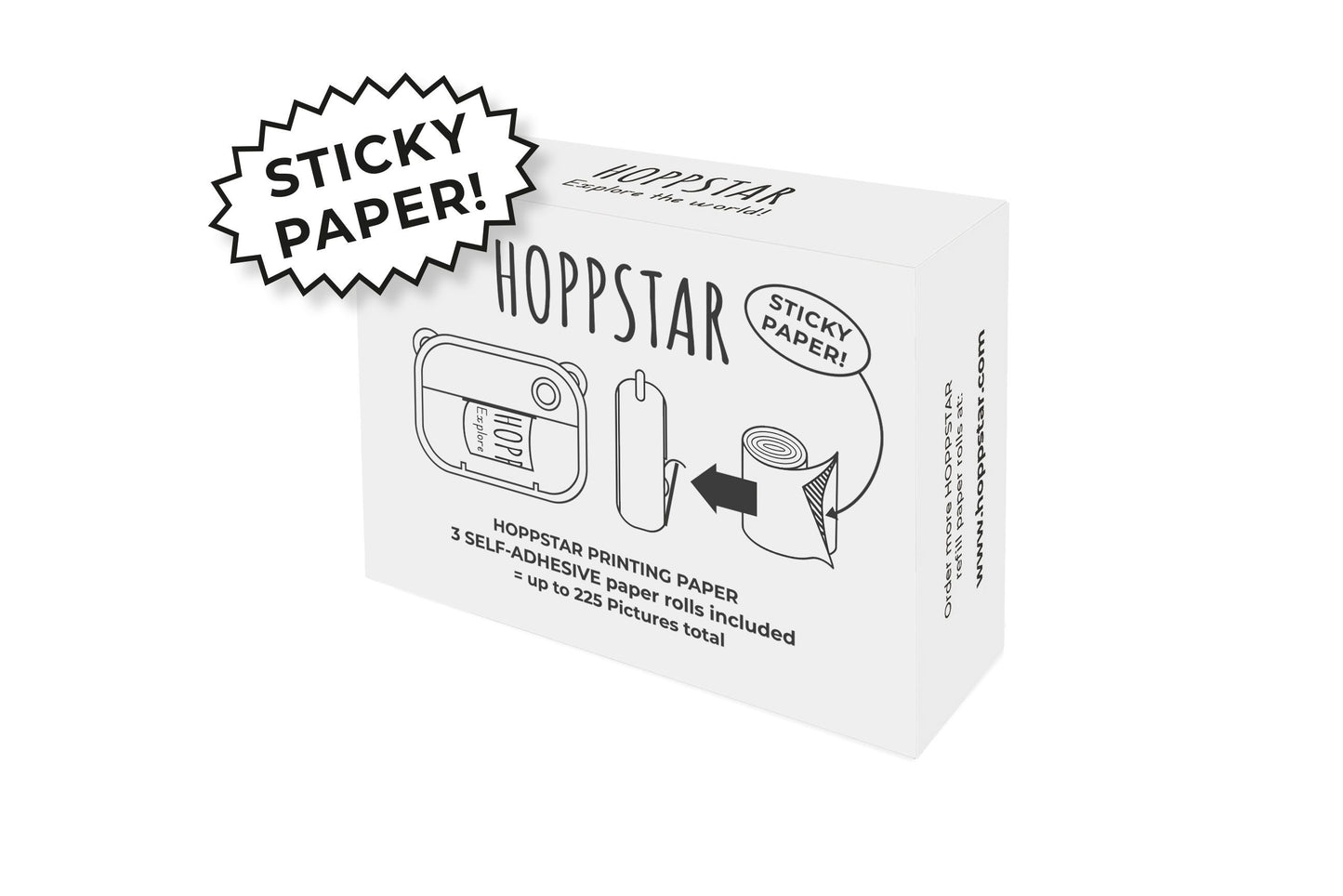 HOPPSTAR - CHILDREN'S CAMERA 3 PACK SELF-ADHESIVE PAPER ROLLS