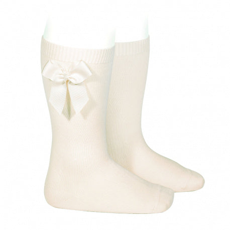 Socken mit Schleife - Creme