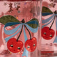 Glitzerbecher 2er Pack - Cherry Bow