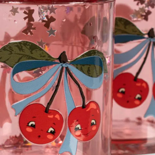 Glitzerbecher 2er Pack - Cherry Bow