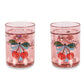 Glitzerbecher 2er Pack - Cherry Bow