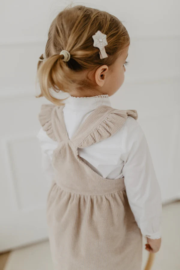 CORDUROY DRESS WITH RUFFLE STRAPS