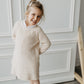 CHUNKY KNIT KLEID SAND