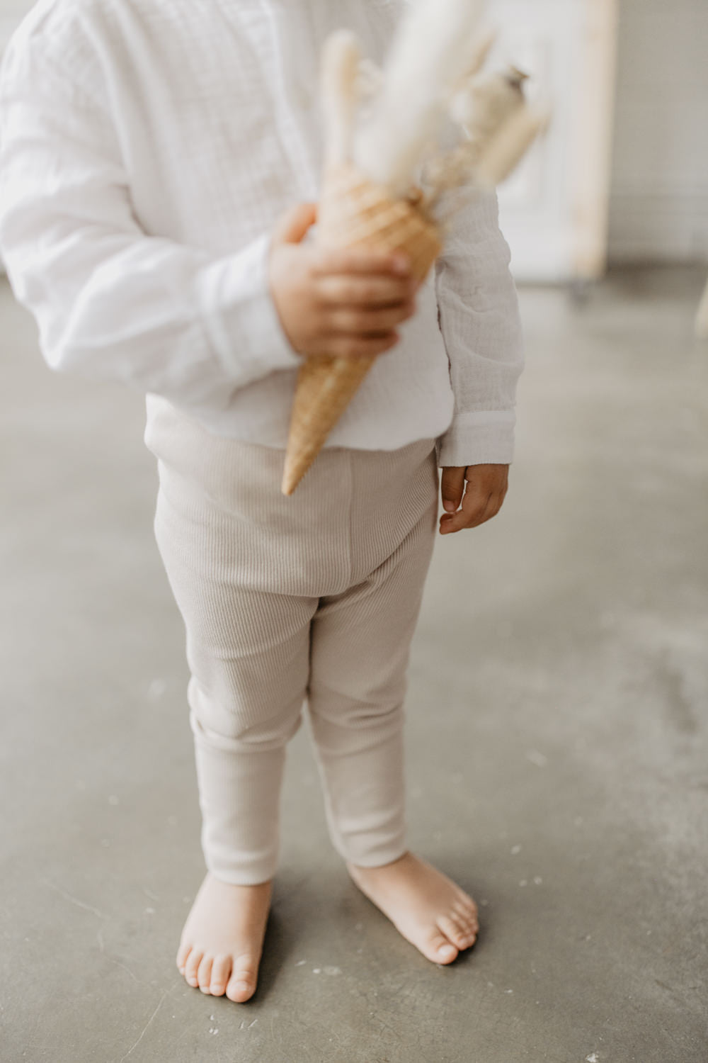 LEGGINGS 'POWDER GRAY' AUS BIO BAUMWOLLE